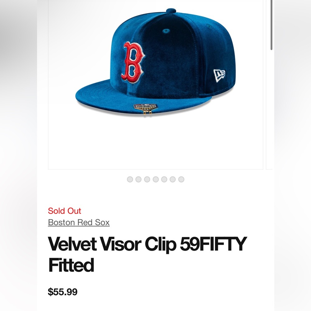 Brand new never worn! 7 7/8 Boston Red Sox velvet hat! Sold out on website.